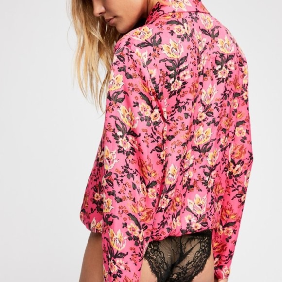 Free People Elsa Bodysuit Pink XS - Picture 2 of 4